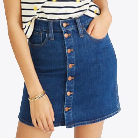 Madewell Button Down Denim Mini Skirt - 24 - Picture 3 of 17